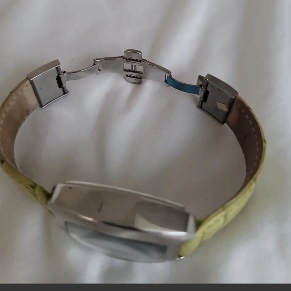 COPY - Officina del Tempo Marrakech watch stainless 316l black dial green leath… - Picture 4 of 6